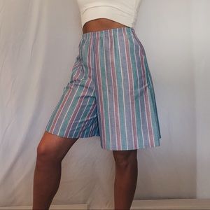 Vintage multi colored striped shorts